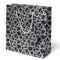 Set of Six Recycled Cotton Gift Bags Tag Black Circles Design Arcadia Home